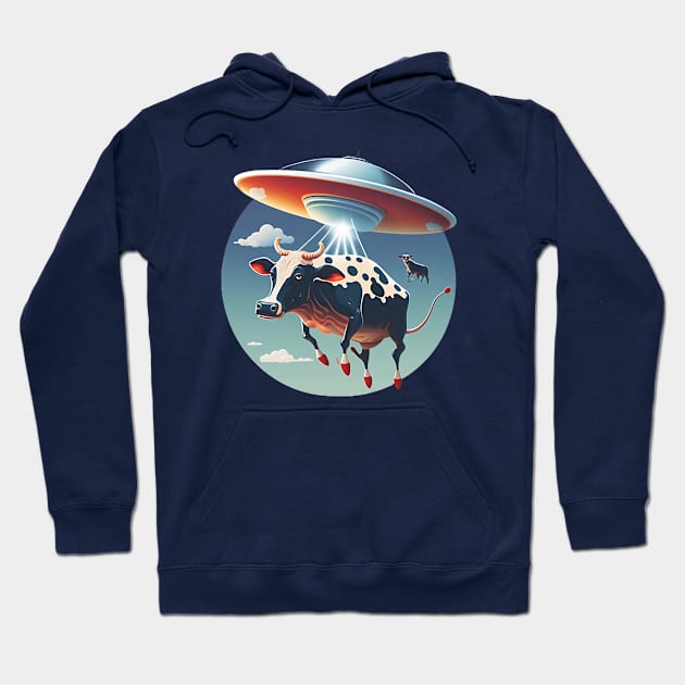 Cow-napped: When Aliens Take Farm Animals Hoodie by zoocostudio